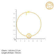 Golden Trishula Bracelet Rakhi