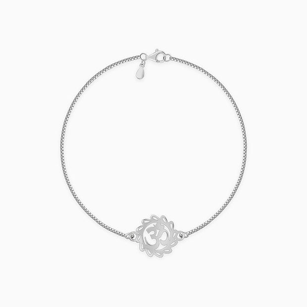 Silver Classic Om Bracelet Rakhi
