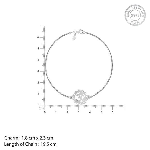 Silver Classic Om Bracelet Rakhi