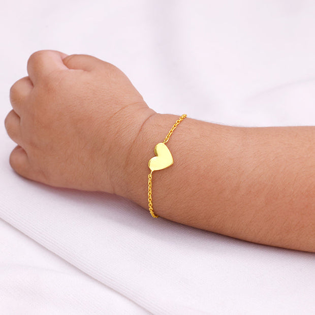 Golden Heartbeat Kids Bracelet (0 - 2 Years)