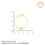 Golden Heartbeat Kids Bracelet (0 - 2 Years)