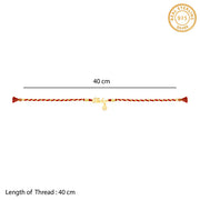 Golden Personalised Name Swastika Chakra Rakhi