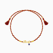 Golden Personalised Name Nazar Battu Rakhi