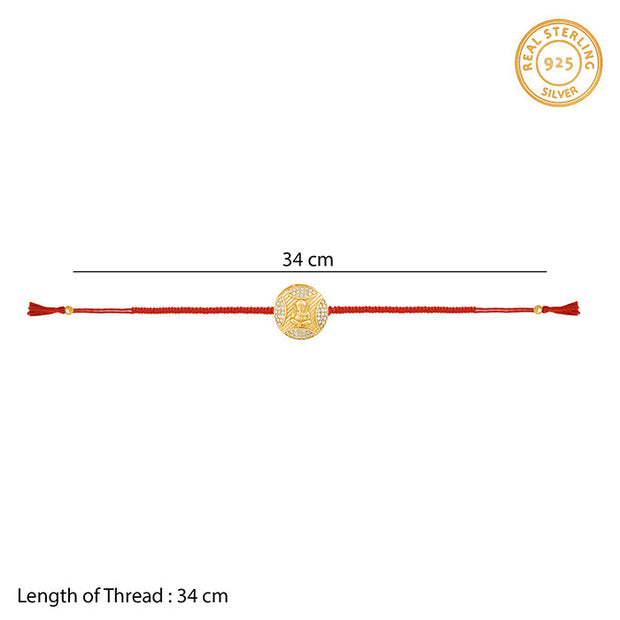 Golden Ganesha Blessing Rakhi