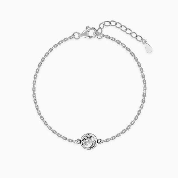 Silver Om Sphere Bracelet Rakhi