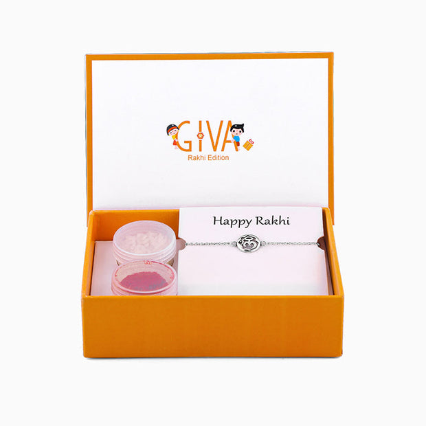 Silver Om Sphere Bracelet Rakhi