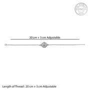 Silver Sphere Floral Bracelet Rakhi