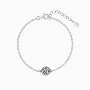 Silver Vintage Floral Bracelet Rakhi