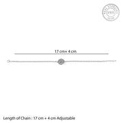 Silver Vintage Floral Bracelet Rakhi