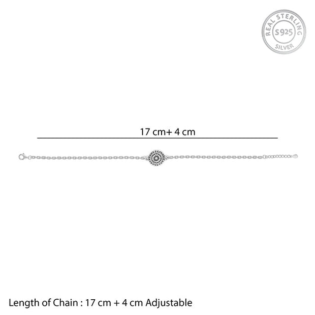 Silver Vintage Floral Bracelet Rakhi