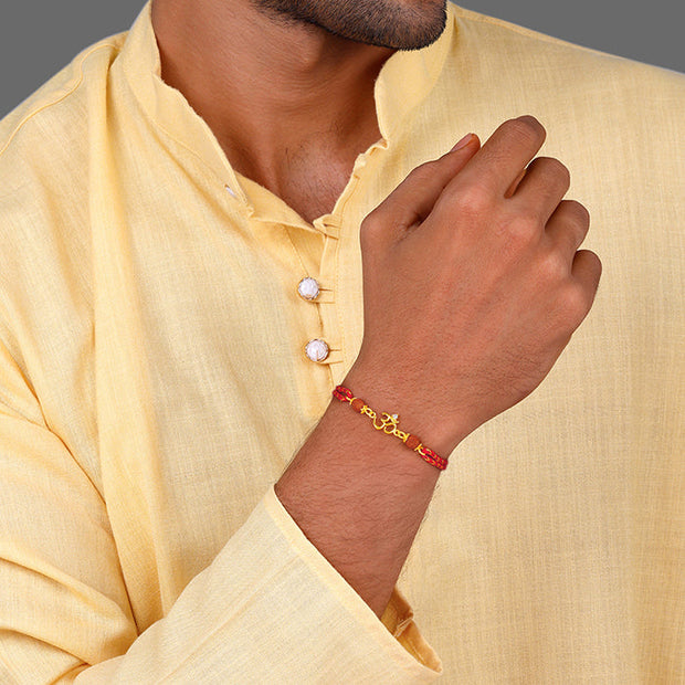 Golden Sacred Omkar Rakhi