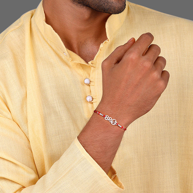 Silver Best Bro Rakhi